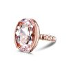 Rose Gold Large Morganite Ring by Simone and Son
