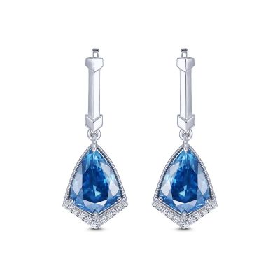Blue Zircon Earrings By Simone and Son